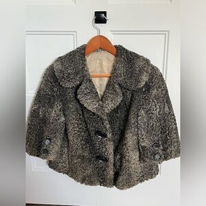Cropped Persian sheepskin coat